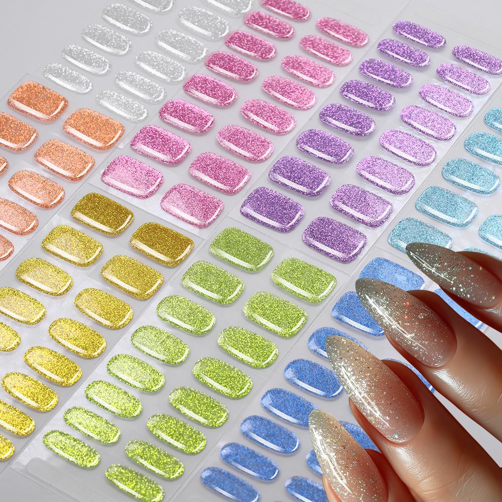 16Tips Colorful Glitter Semi C - đánh giá và giá Full Cover Adhesive