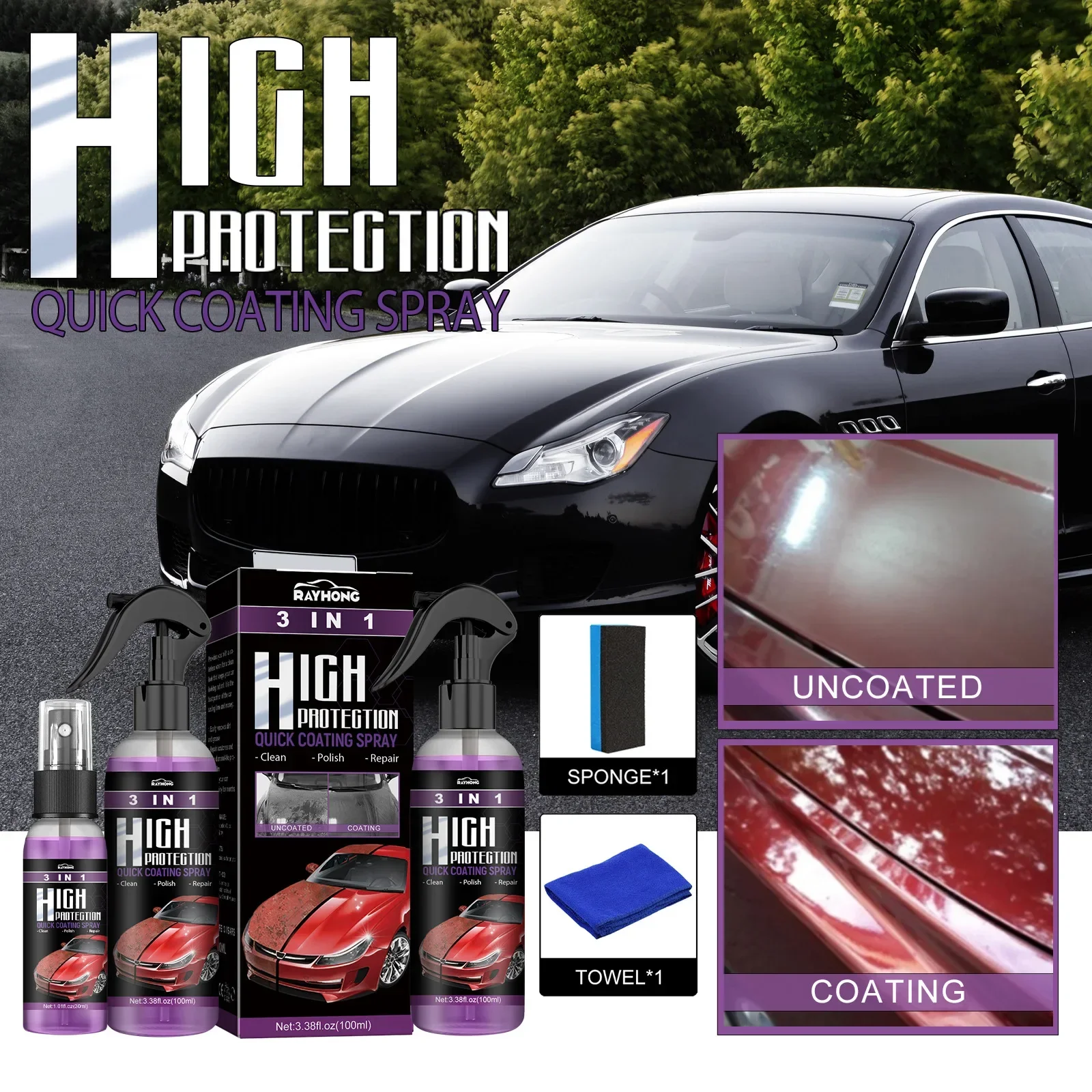 3 In 1 Car Ceramic Nano Coatin - đánh giá và giá Nano Liquid Coating